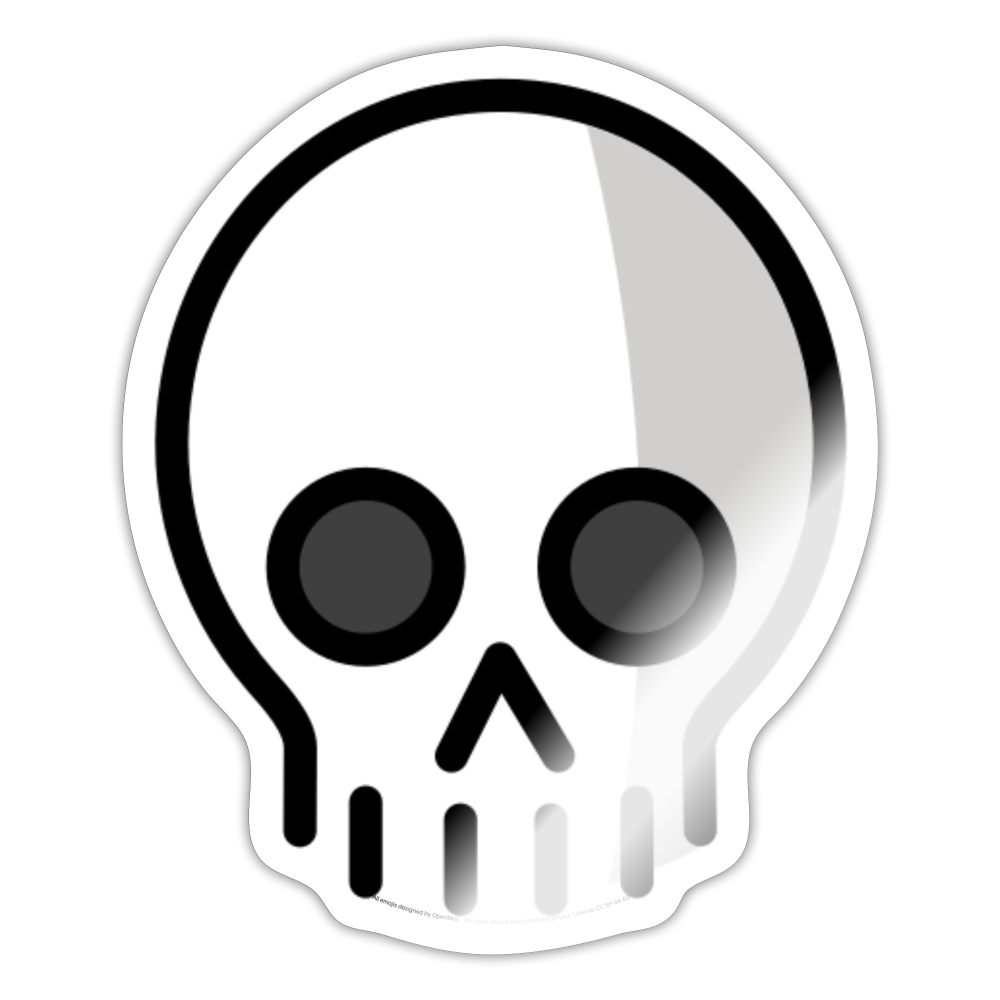 Skull Moji Sticker - Emoji.Express - white glossy