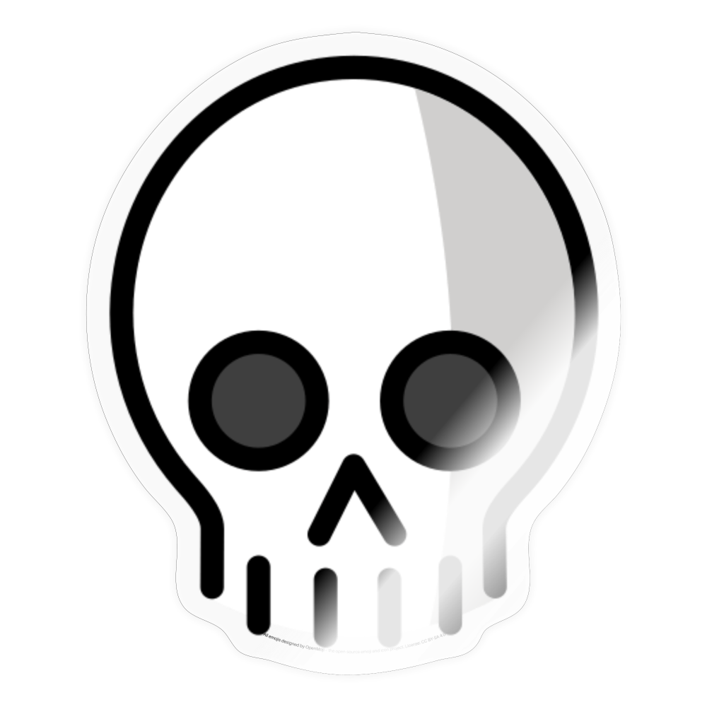 Skull Moji Sticker - Emoji.Express - transparent glossy