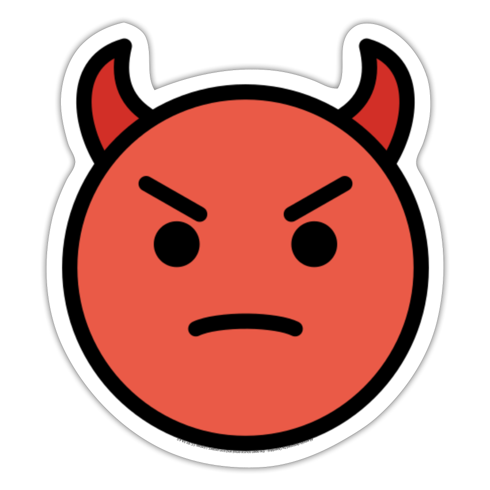 Angry Face with Horns Moji Sticker - Emoji.Express - white matte