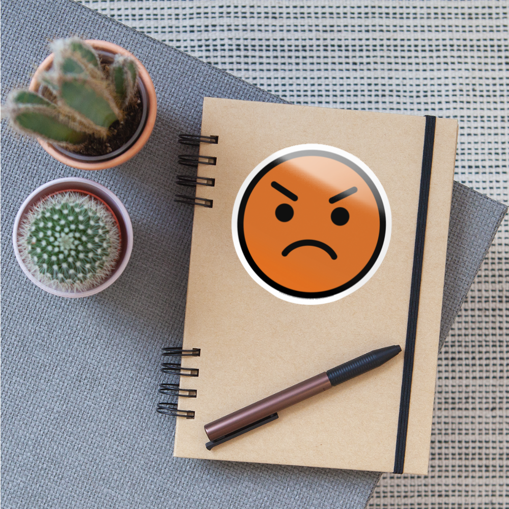 Enraged Face Moji Sticker - Emoji.Express - white glossy