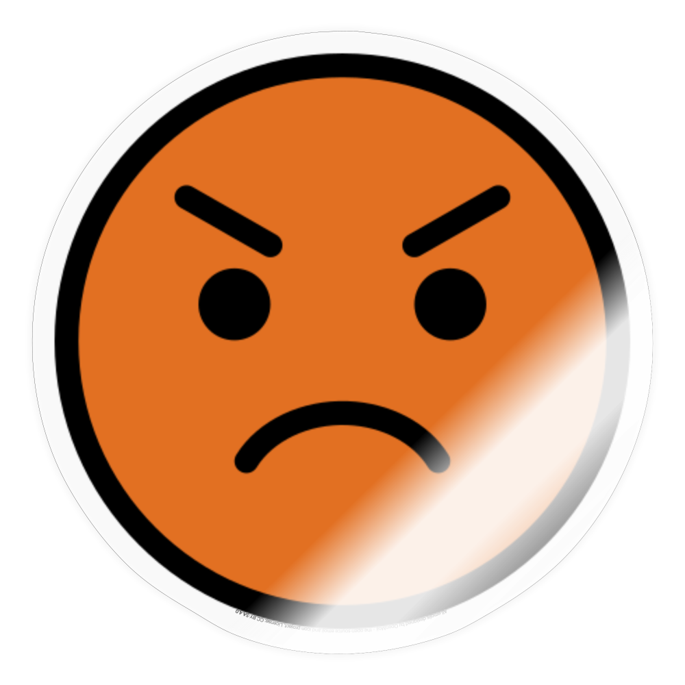 Enraged Face Moji Sticker - Emoji.Express - transparent glossy