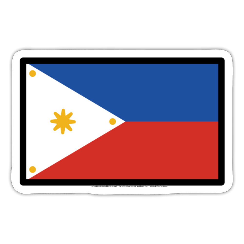 Flag: Philippines Moji Sticker - Emoji.Express - white matte