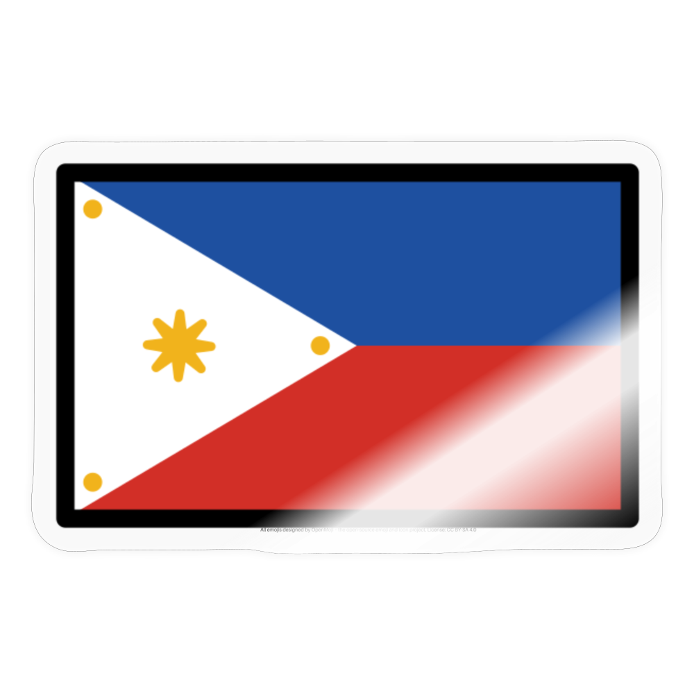 Flag: Philippines Moji Sticker - Emoji.Express - transparent glossy