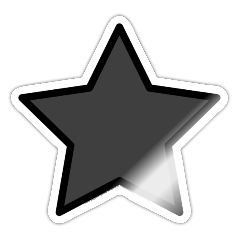 Black Star Moji Sticker - Emoji.Express - white glossy