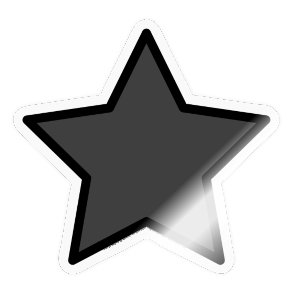 Black Star Moji Sticker - Emoji.Express - transparent glossy