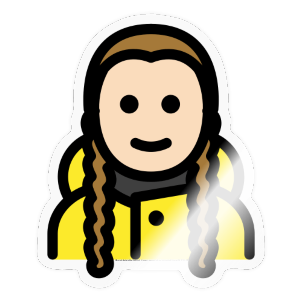 Greta Thunberg Moji Sticker - Emoji.Express - transparent glossy