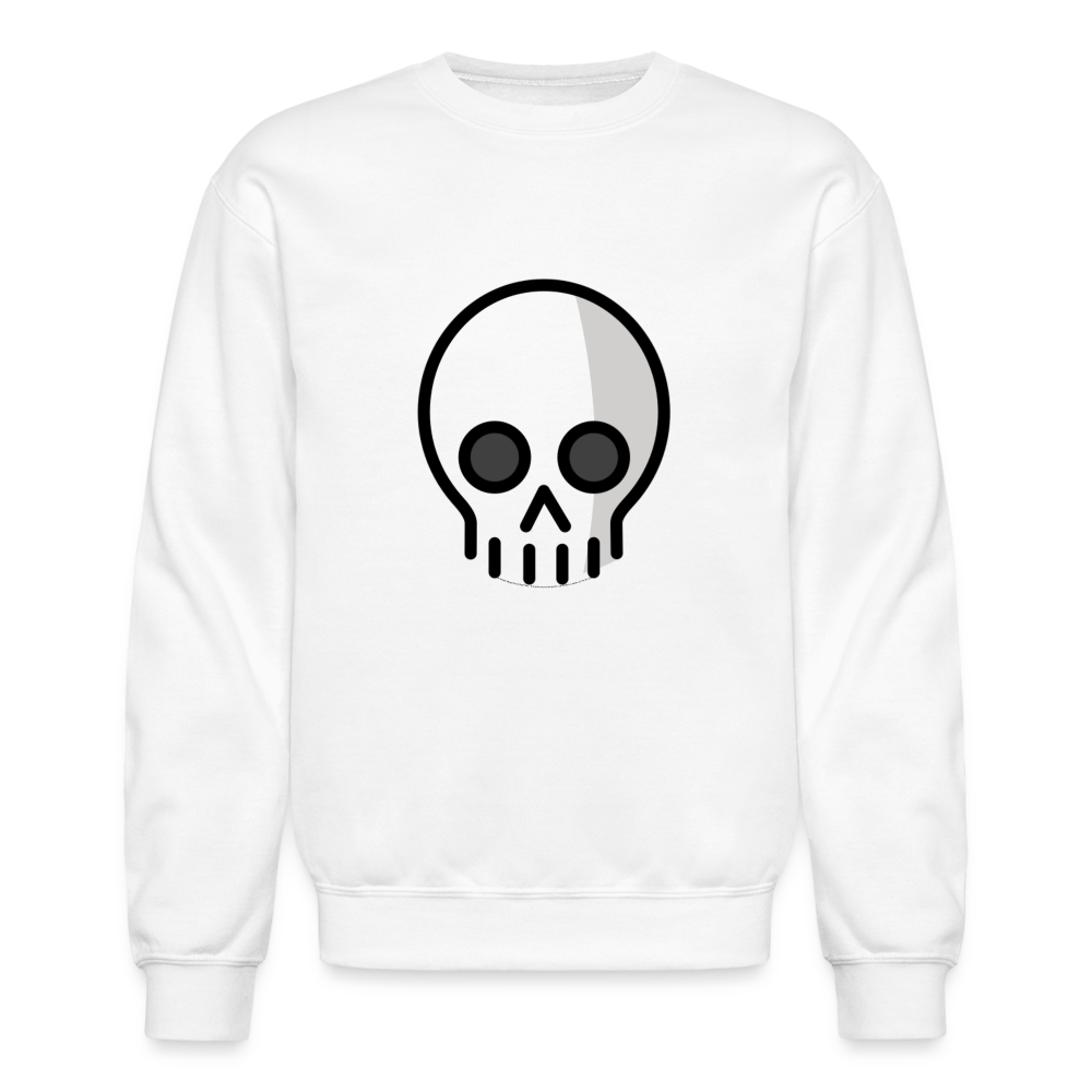 Skull Moji Crewneck Sweatshirt - Emoji.Express - white