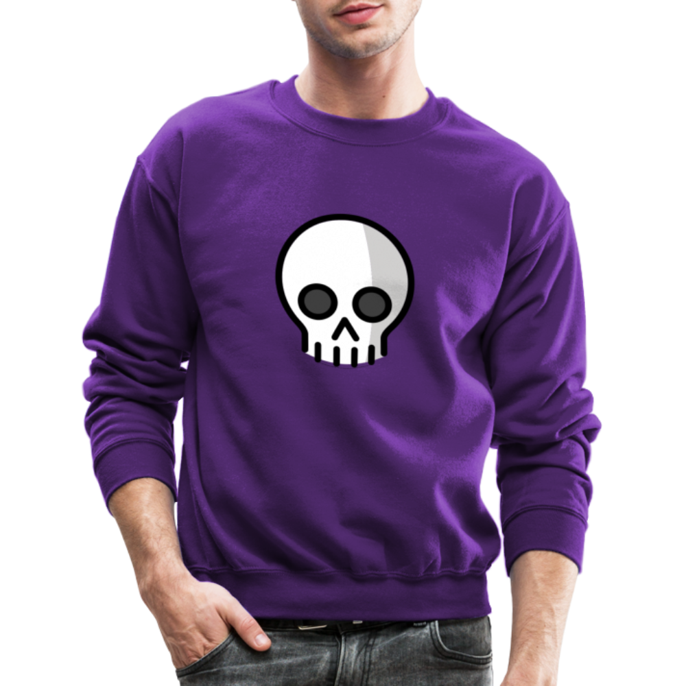 Skull Moji Crewneck Sweatshirt - Emoji.Express - purple