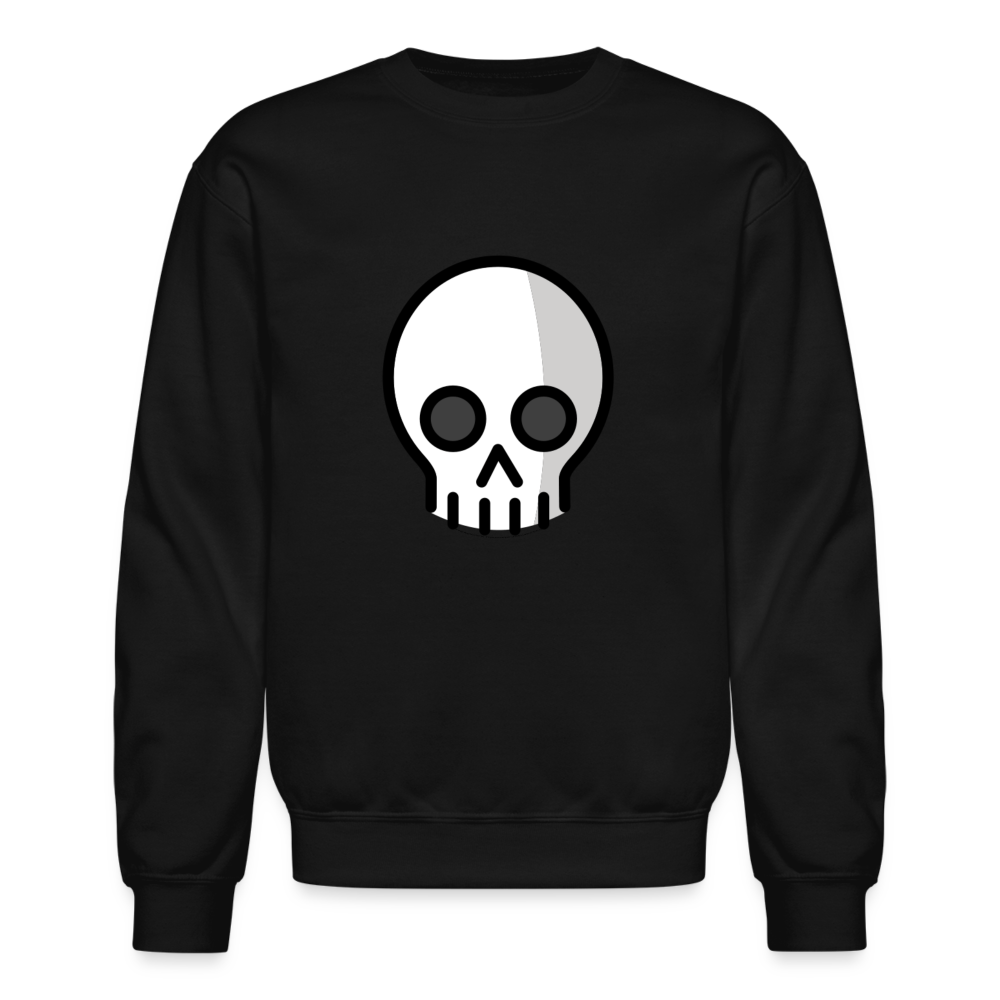 Skull Moji Crewneck Sweatshirt - Emoji.Express - black