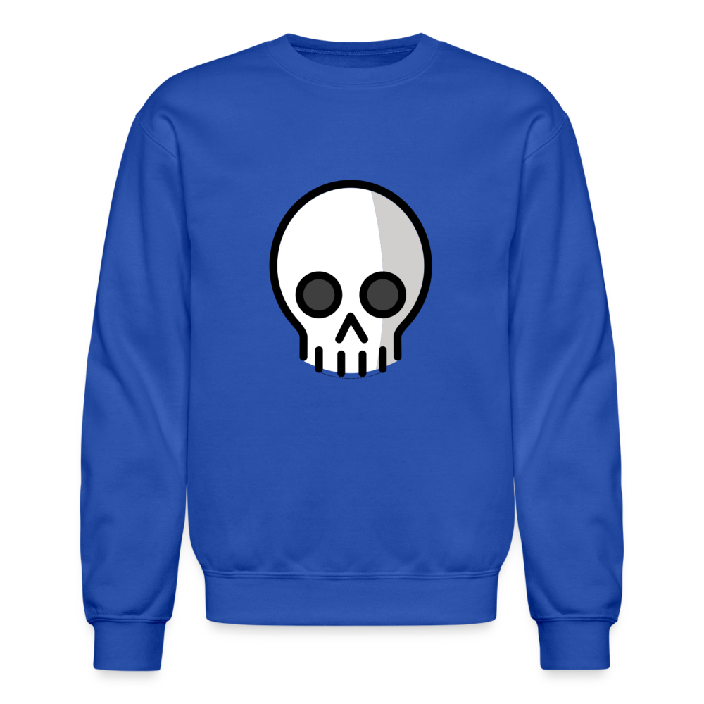 Skull Moji Crewneck Sweatshirt - Emoji.Express - royal blue