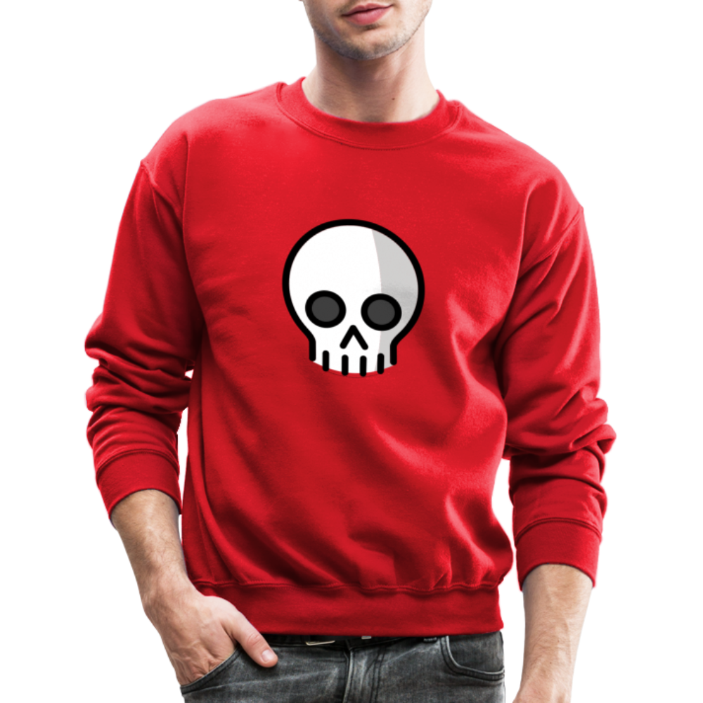 Skull Moji Crewneck Sweatshirt - Emoji.Express - red