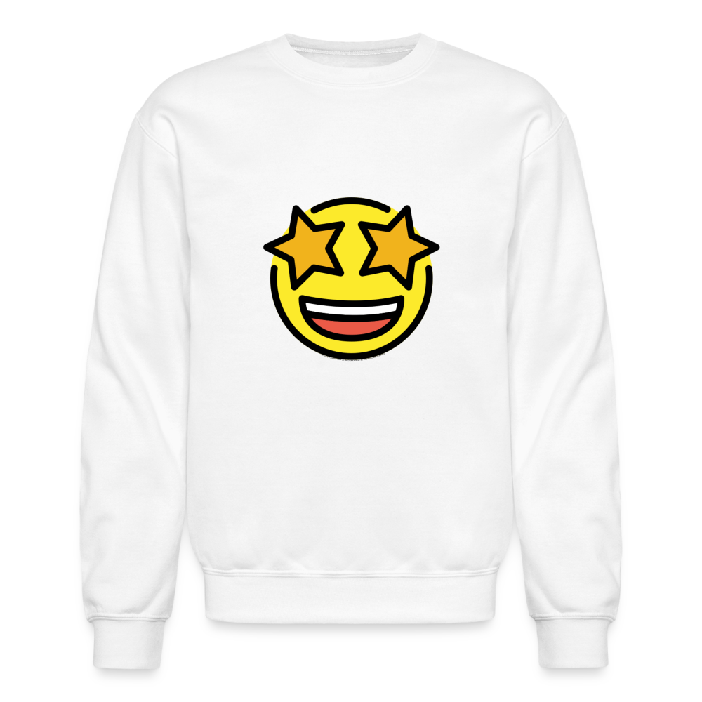 Starstruck Moji Crewneck Sweatshirt - Emoji.Express - white