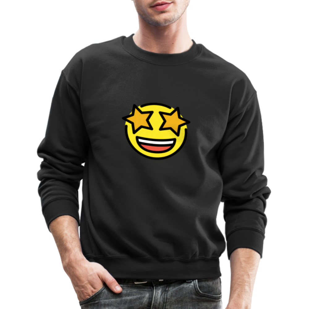 Starstruck Moji Crewneck Sweatshirt - Emoji.Express - black