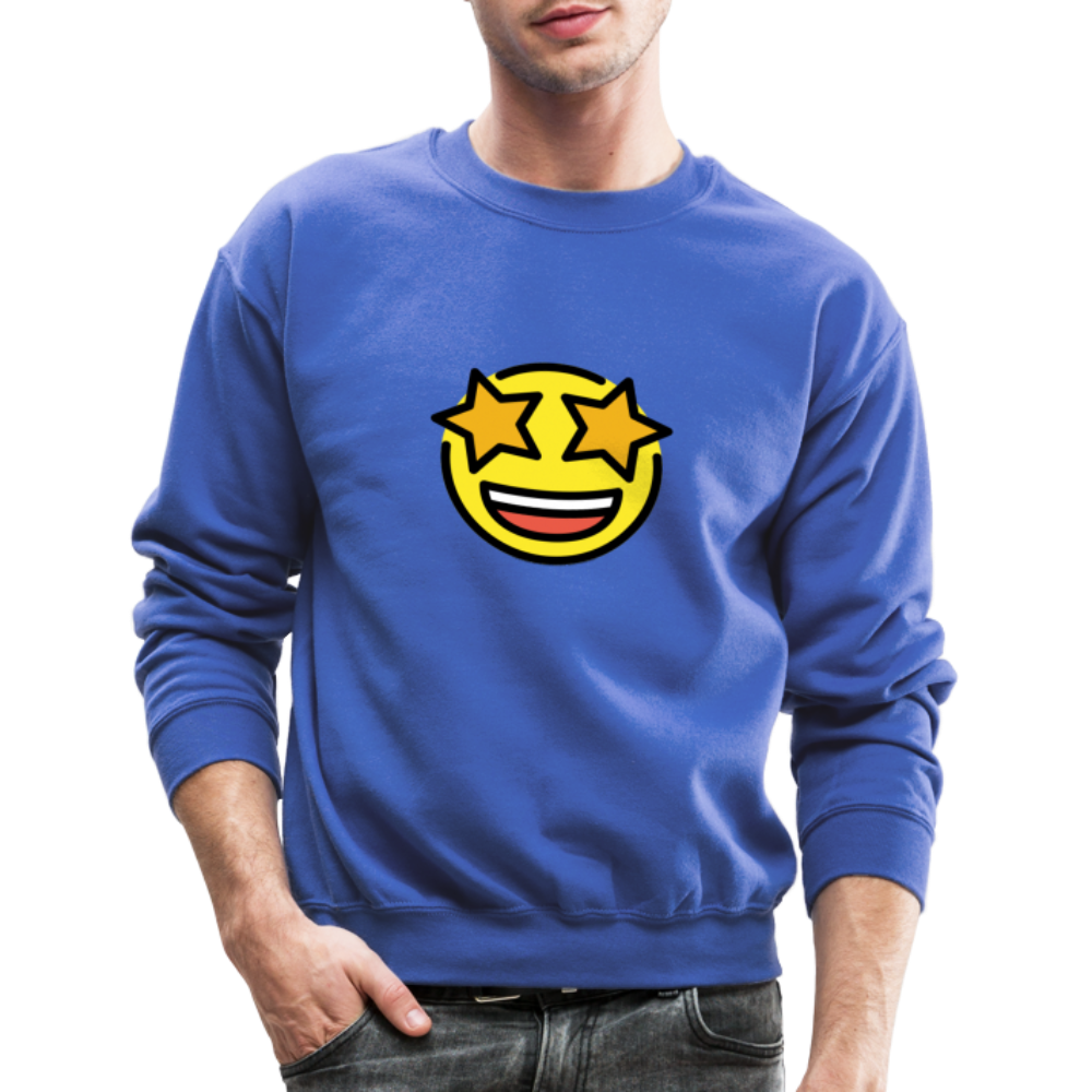 Starstruck Moji Crewneck Sweatshirt - Emoji.Express - royal blue