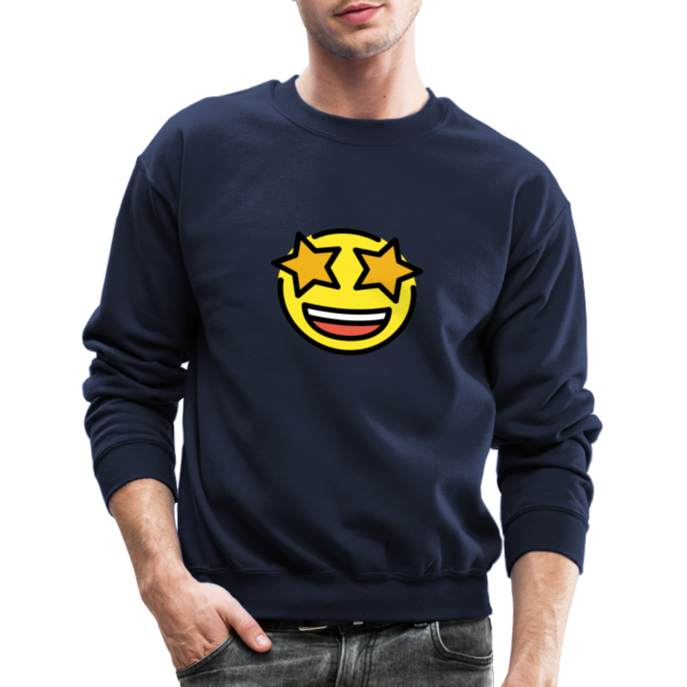 Starstruck Moji Crewneck Sweatshirt - Emoji.Express - navy