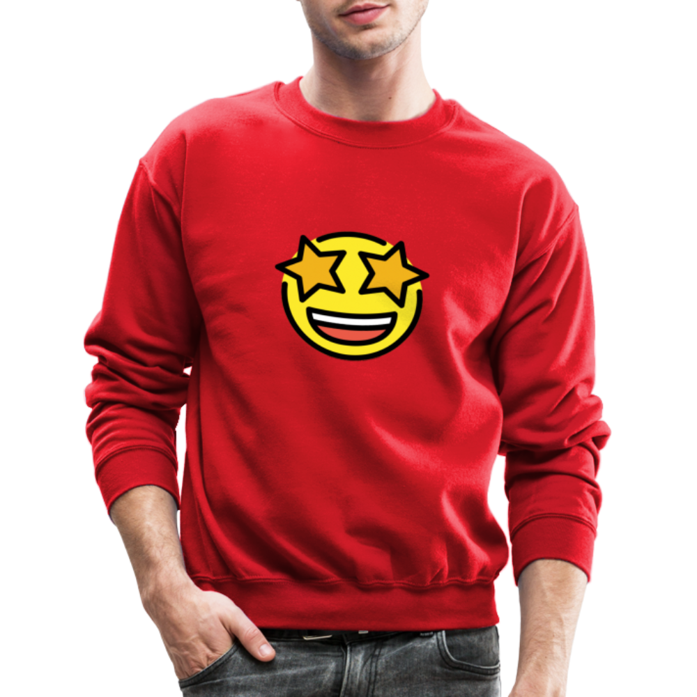 Starstruck Moji Crewneck Sweatshirt - Emoji.Express - red