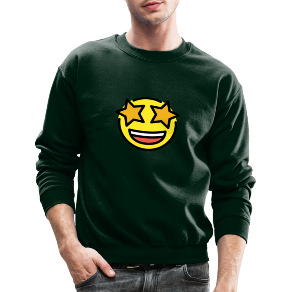 Starstruck Moji Crewneck Sweatshirt - Emoji.Express - forest green