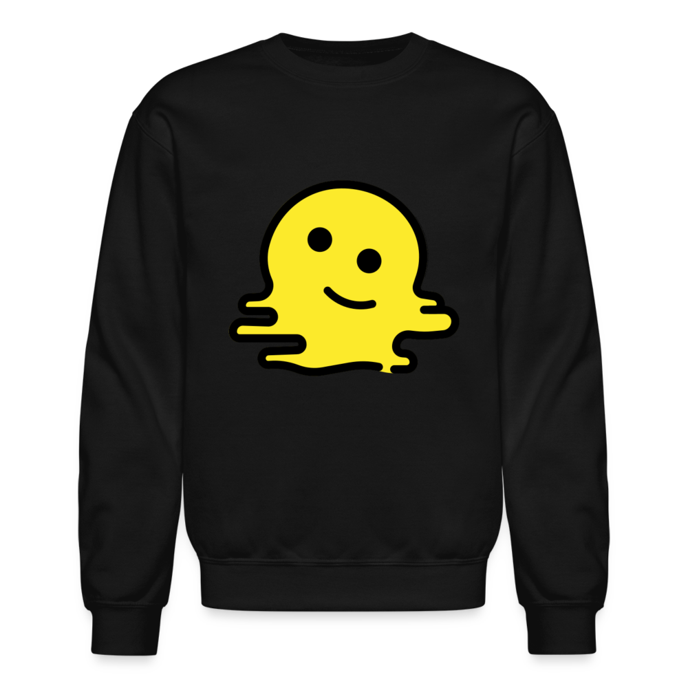 Melting Face Moji Crewneck Sweatshirt - Emoji.Express - black