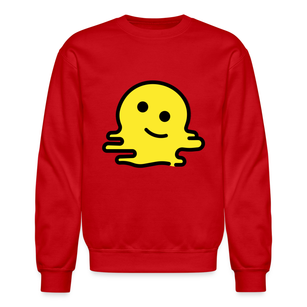 Melting Face Moji Crewneck Sweatshirt - Emoji.Express - red