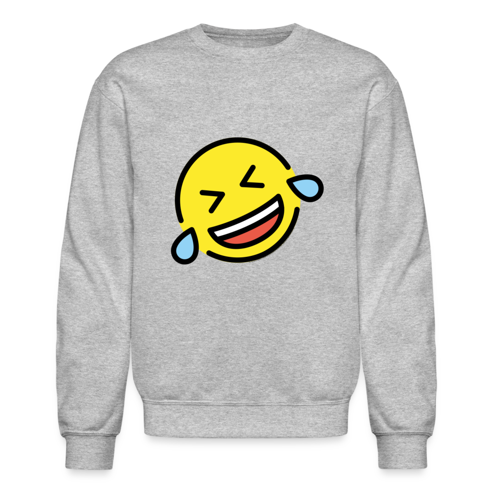 ROFL Moji Crewneck Sweatshirt - Emoji.Express - heather gray