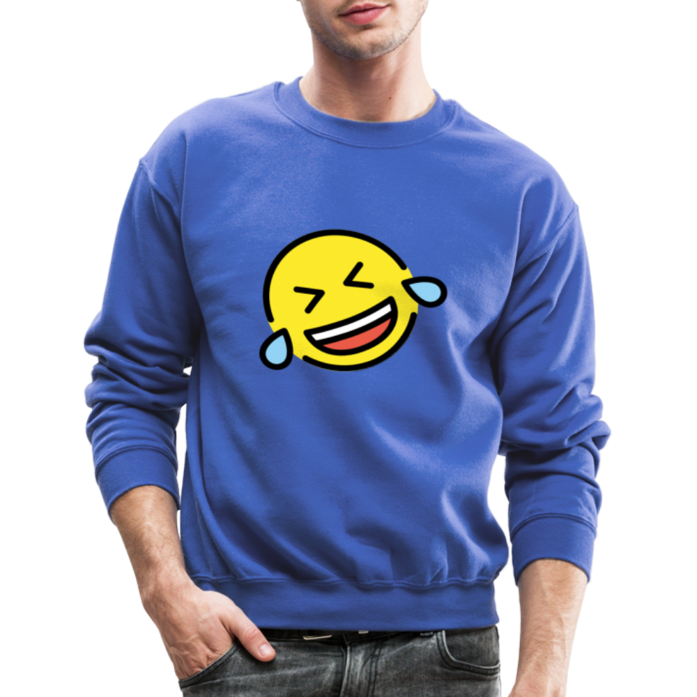 ROFL Moji Crewneck Sweatshirt - Emoji.Express - royal blue