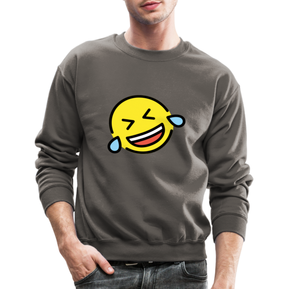 ROFL Moji Crewneck Sweatshirt - Emoji.Express - asphalt gray