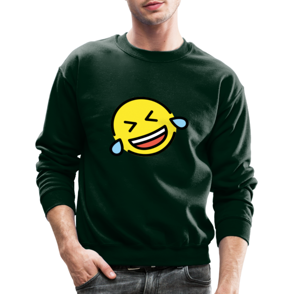 ROFL Moji Crewneck Sweatshirt - Emoji.Express - forest green