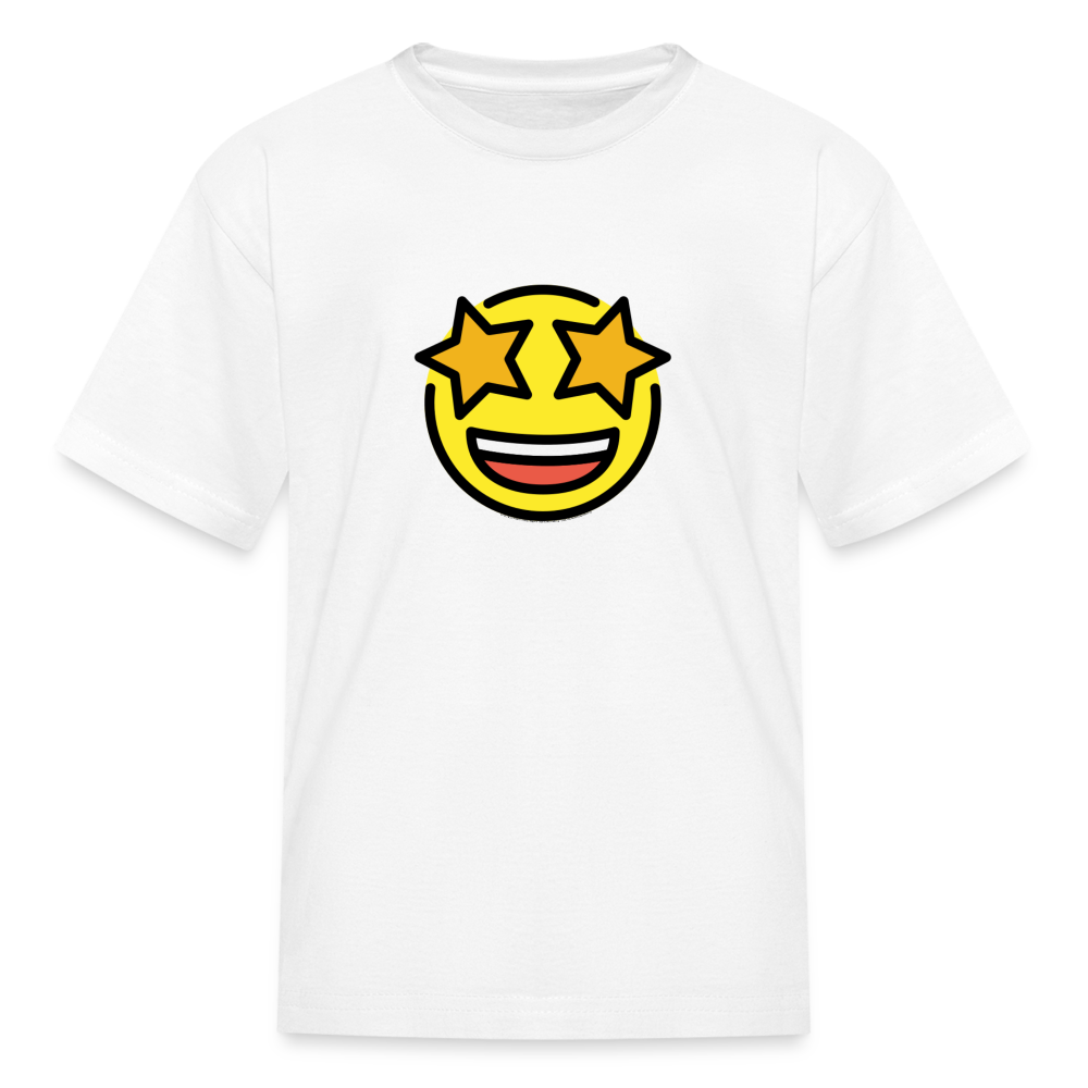 Star Struck Moji Kids' T-Shirt - Emoji.Express - white
