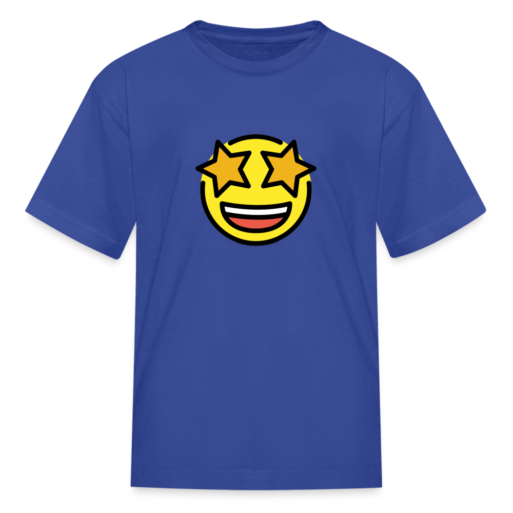 Star Struck Moji Kids' T-Shirt - Emoji.Express - royal blue