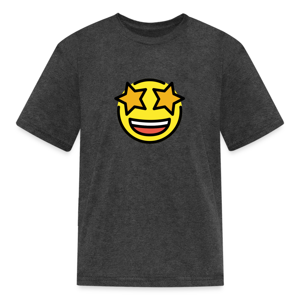 Star Struck Moji Kids' T-Shirt - Emoji.Express - heather black