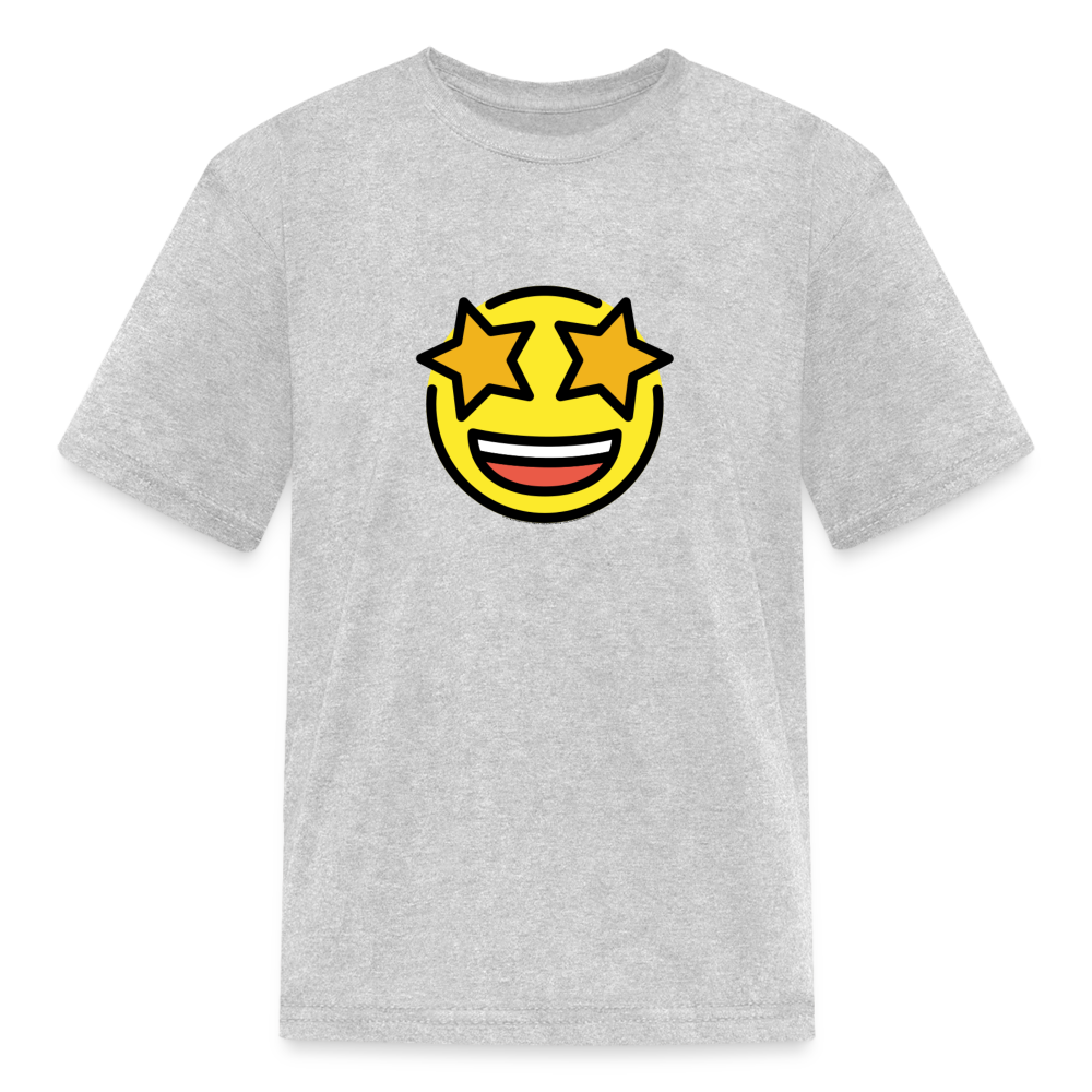 Star Struck Moji Kids' T-Shirt - Emoji.Express - heather gray