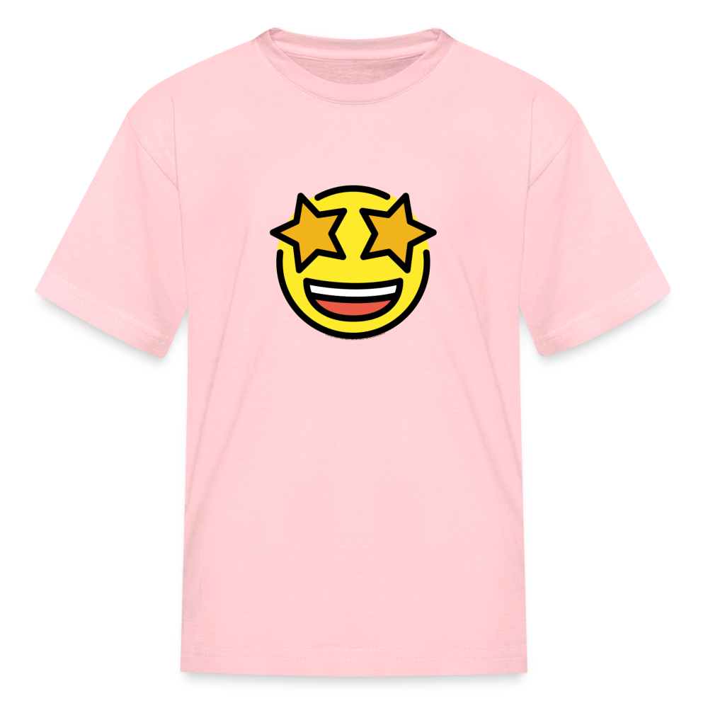 Star Struck Moji Kids' T-Shirt - Emoji.Express - pink