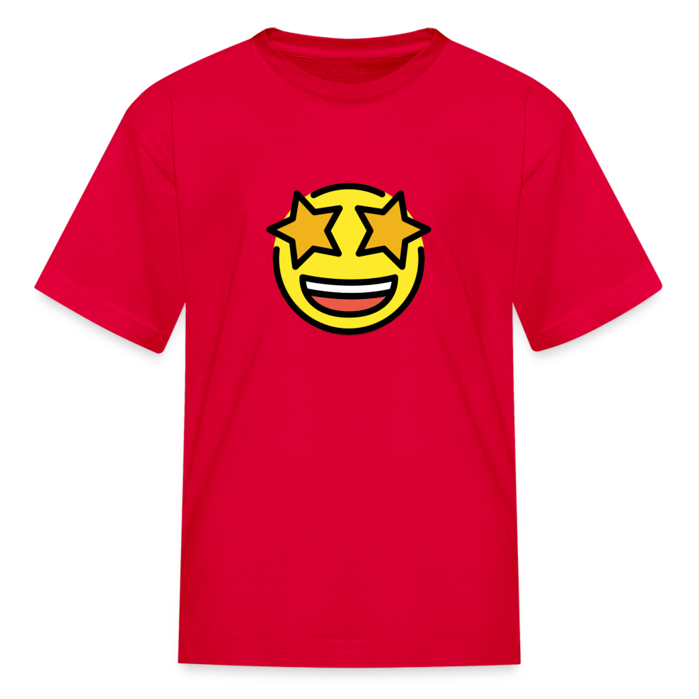 Star Struck Moji Kids' T-Shirt - Emoji.Express - red