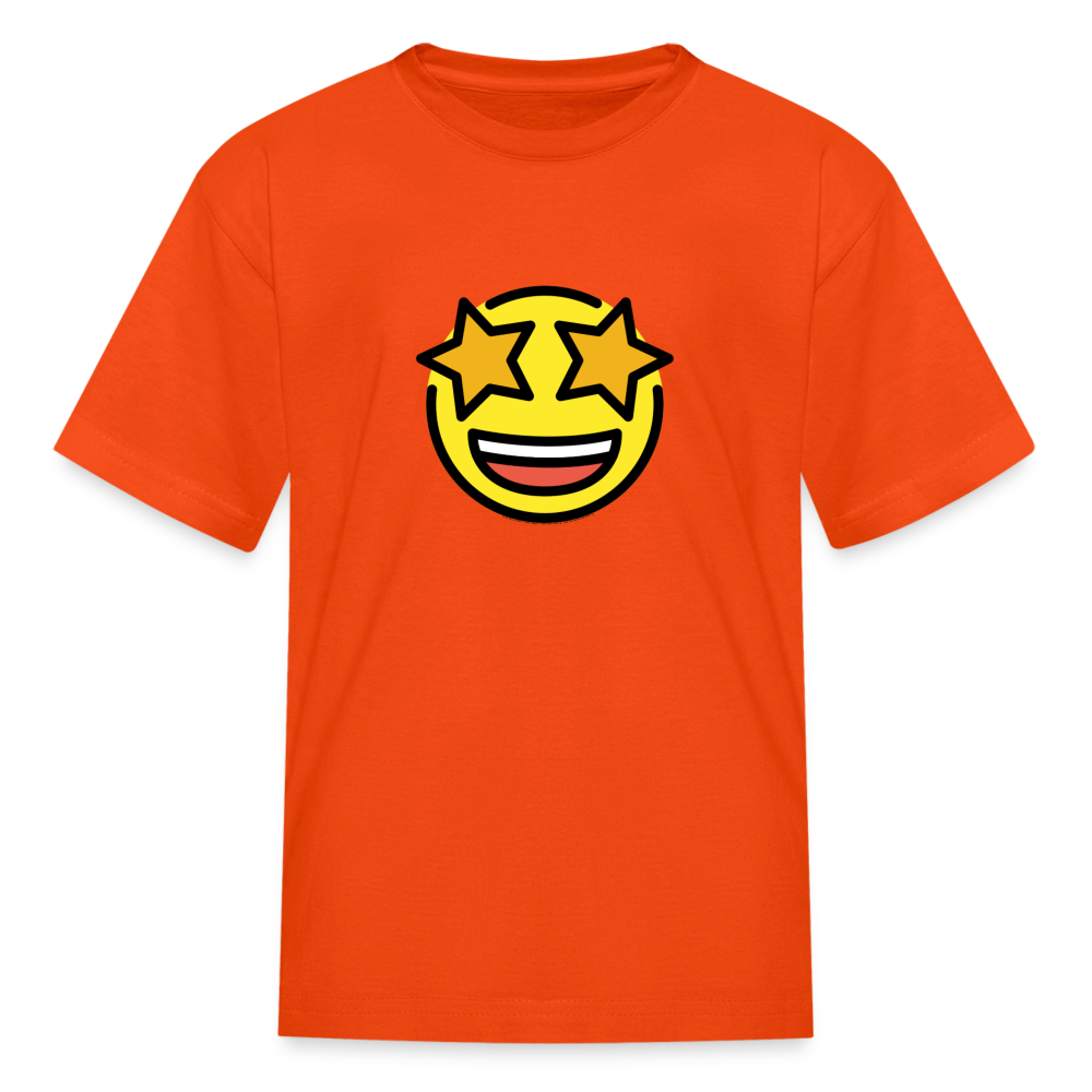 Star Struck Moji Kids' T-Shirt - Emoji.Express - orange