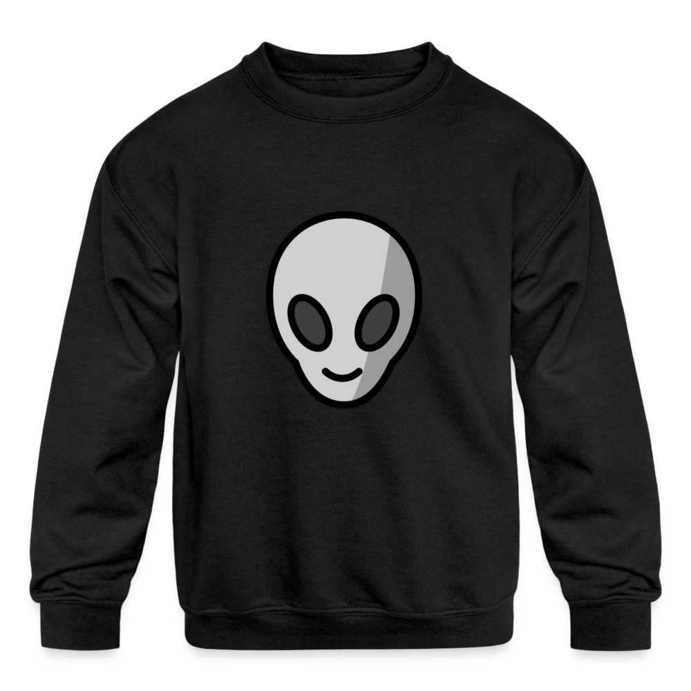 Alien Moji Kids' Crewneck Sweatshirt - Emoji.Express - black