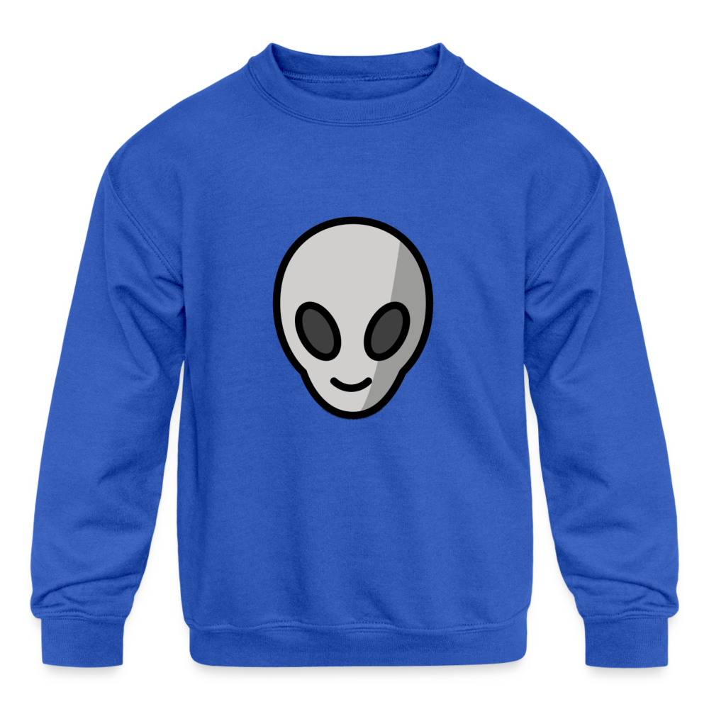 Alien Moji Kids' Crewneck Sweatshirt - Emoji.Express - royal blue