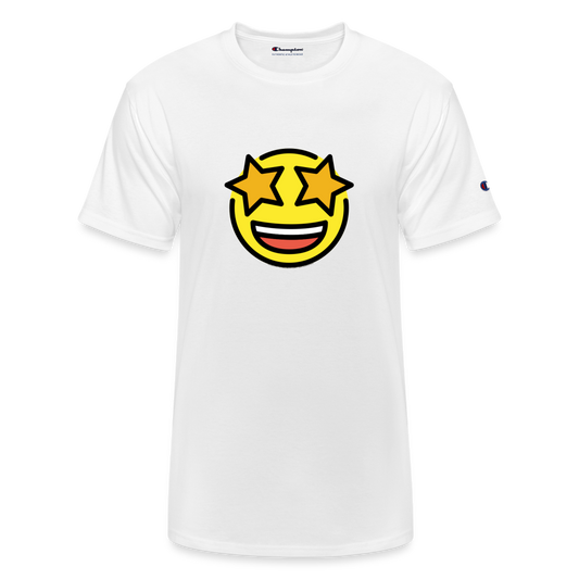 Star Struck Moji Champion Unisex T-Shirt - Emoji.Express - white