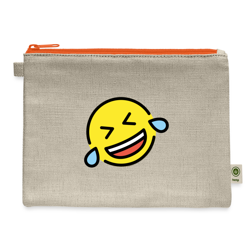 ROFL Moji Carry All Hemp Pouch - Emoji.Express - natural/orange