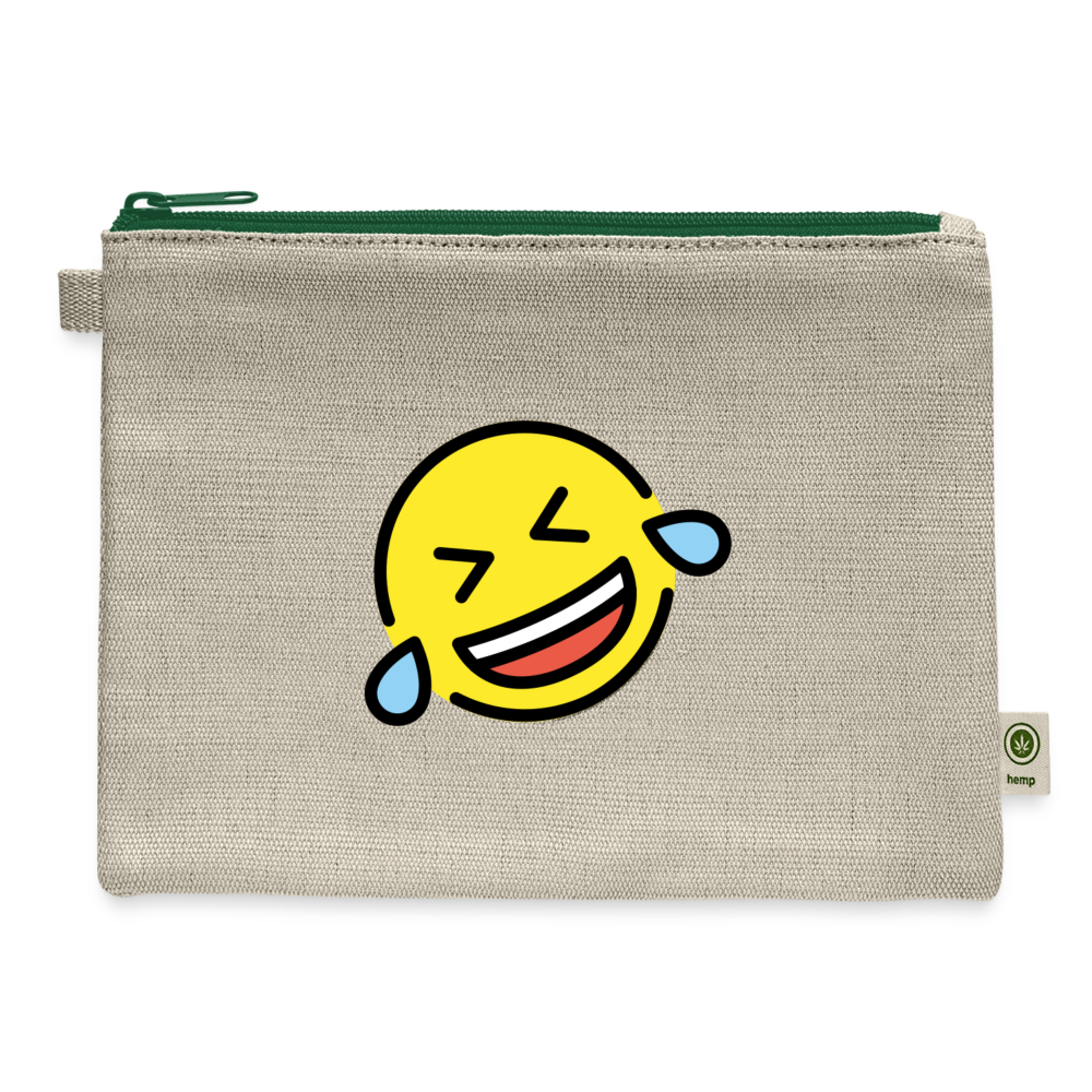 ROFL Moji Carry All Hemp Pouch - Emoji.Express - natural/green