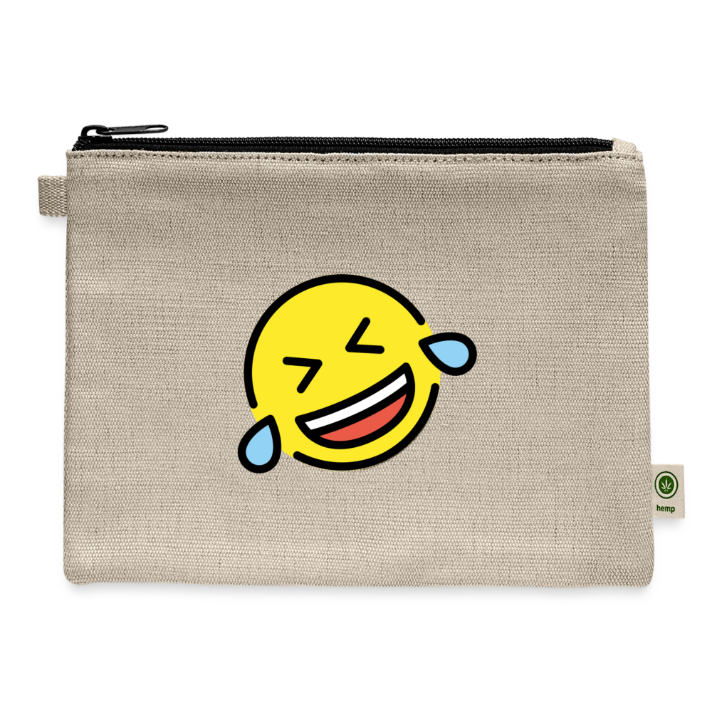 ROFL Moji Carry All Hemp Pouch - Emoji.Express - natural