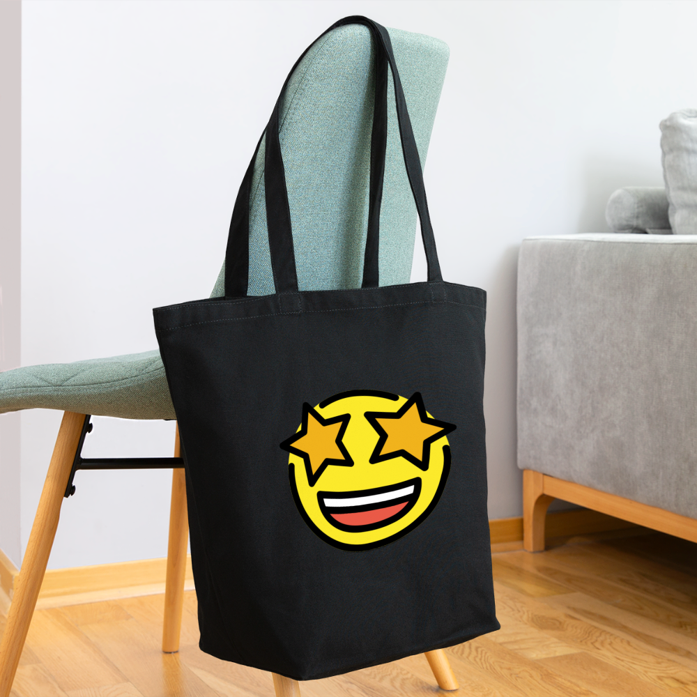 Customizable Star Struck Moji Eco-Friendly Cotton Tote - Emoji.Express - black