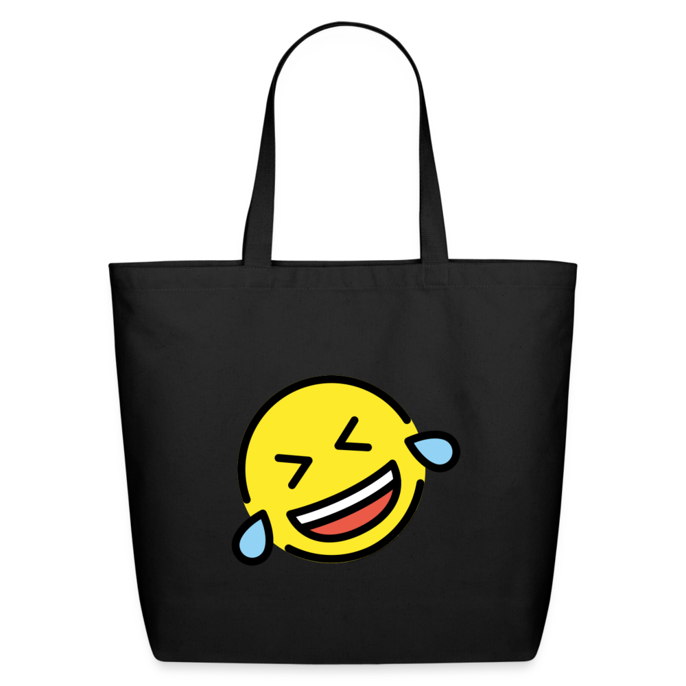 Customizable ROFl Moji Eco-Friendly Cotton Tote - Emoji.Express - black