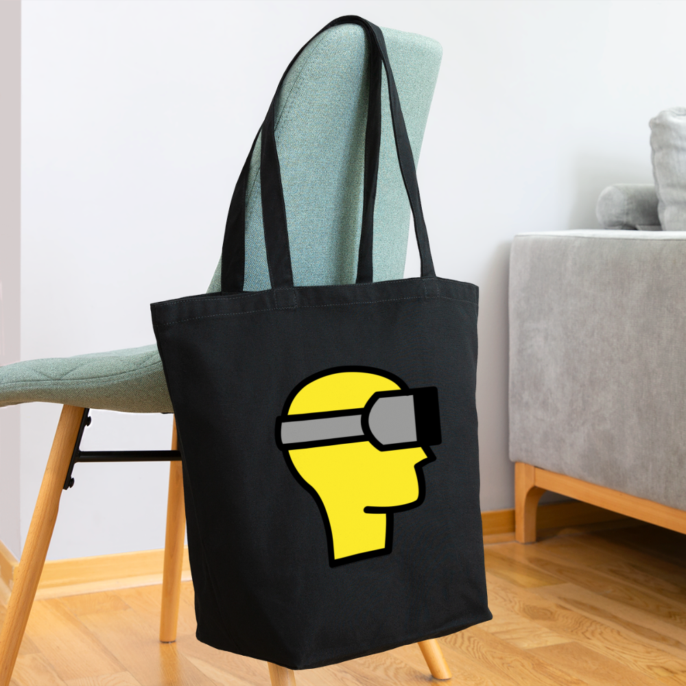 Customizable Virtual Reality Moji Eco-Friendly Cotton Tote - Emoji.Express - black