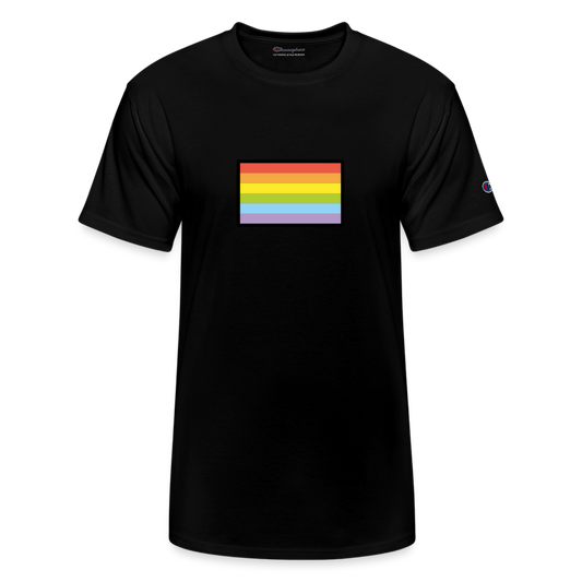 Rainbow Flag Moji Champion Unisex T-Shirt - Emoji.Express - black