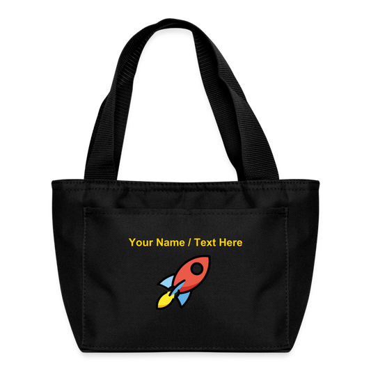 Rocket Moji Lunch Bag - Emoji.Express - black