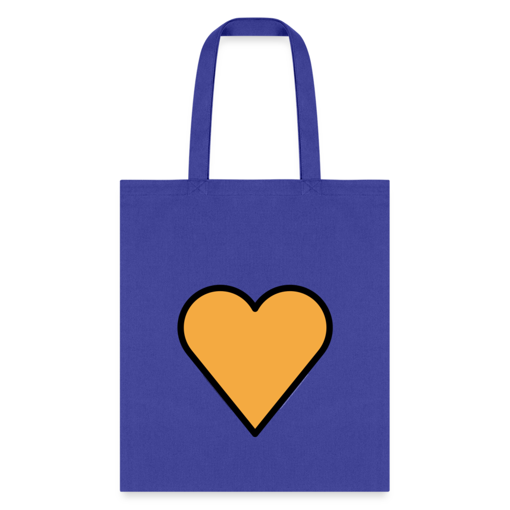 Orange Heart Moji Tote Bag - Emoji.Express - royal blue