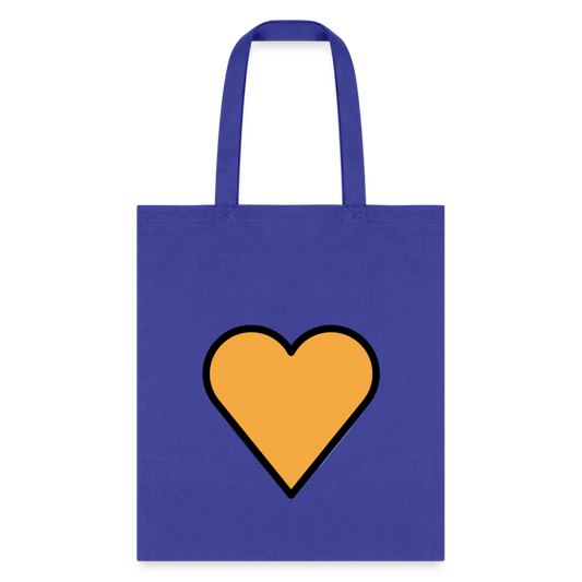 Orange Heart Moji Tote Bag - Emoji.Express - royal blue