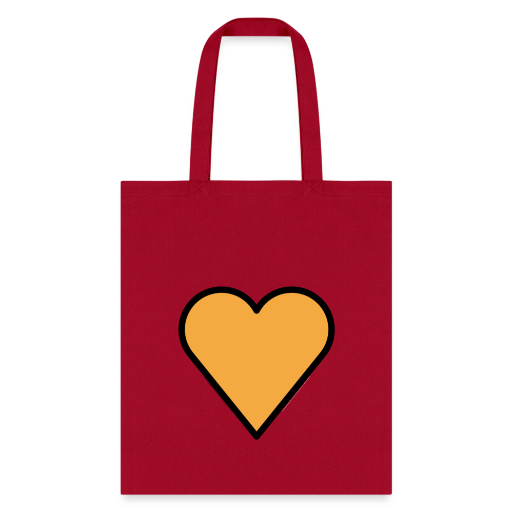 Orange Heart Moji Tote Bag - Emoji.Express - red