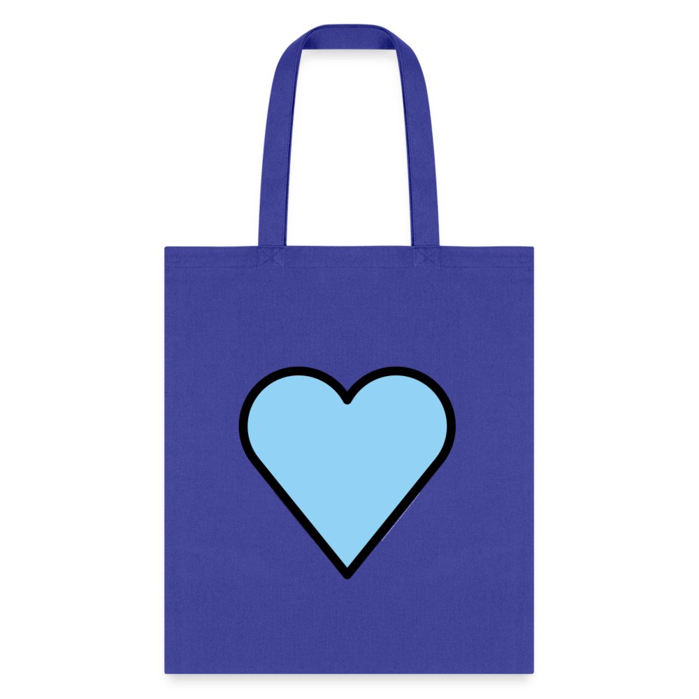 Blue Heart Moji Tote Bag - Emoji.Express - royal blue