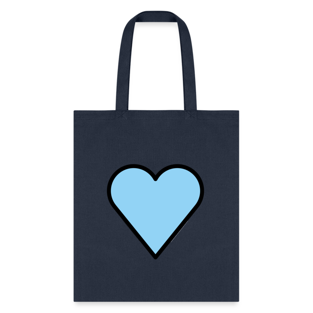 Blue Heart Moji Tote Bag - Emoji.Express - navy